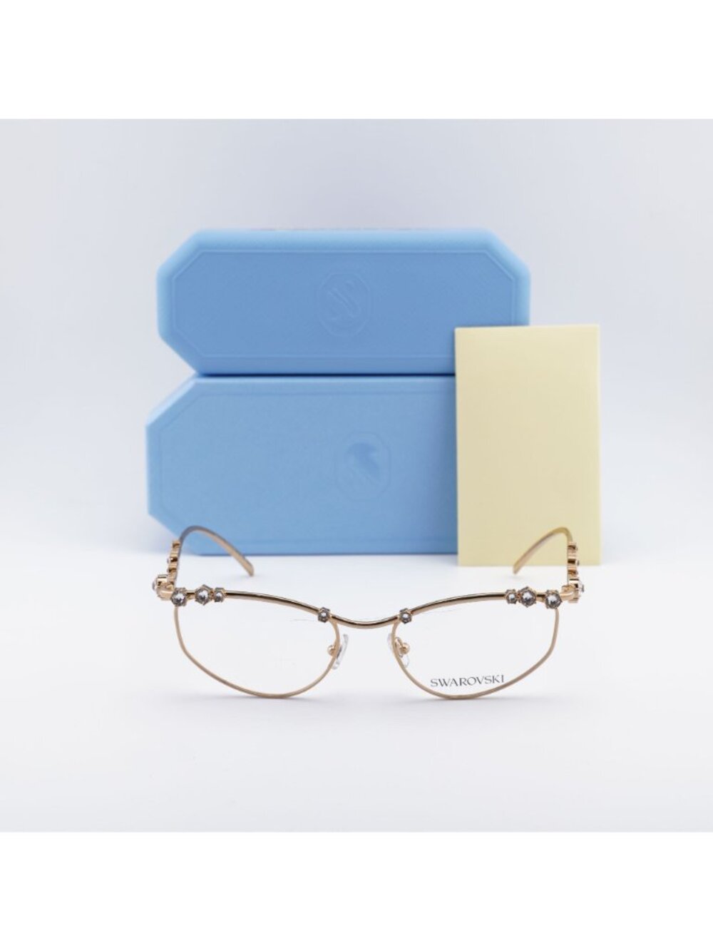 Swarovski SK1015 4004 Irregular Eyeglasses 55mm - Gold with Stones - Picture 5 of 10